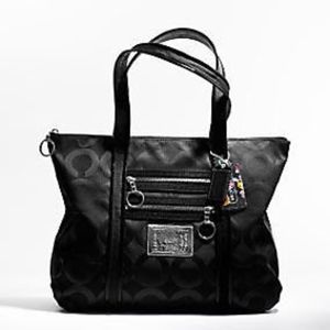 Coach Poppy Signature Op Art Glam Bag
